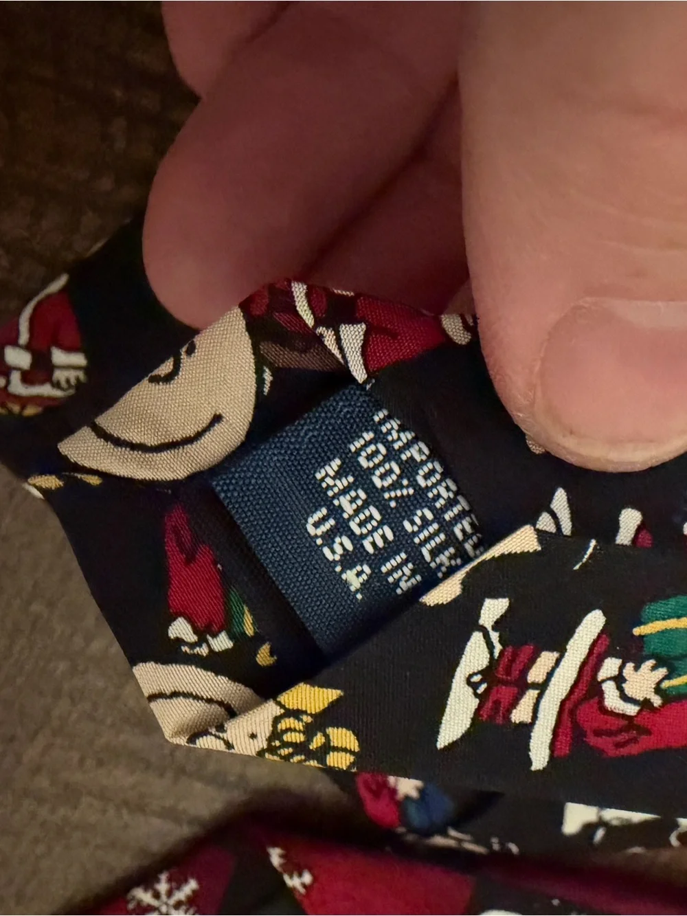 Holiday Character Novelty Tie - Black/Red/Multi